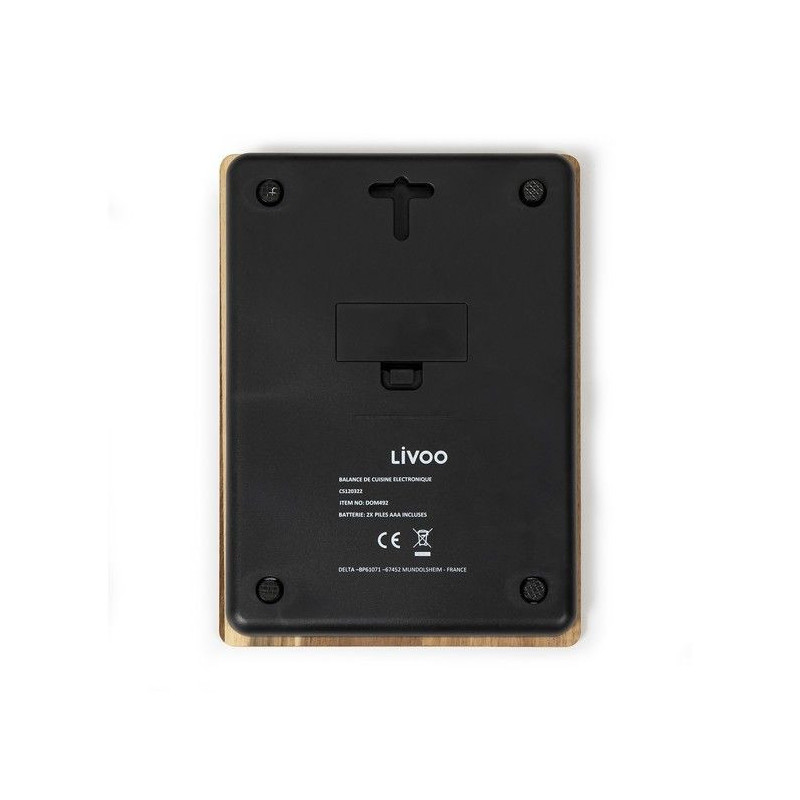 Electronic kitchen scale made of acacia wood - Livoo - DOM492 -