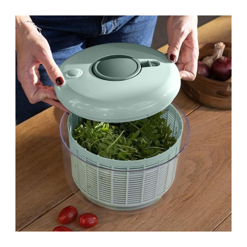 Salad spinner - LIVOO - MEN433 - 3.5 L - Manual spin - Lid with draine