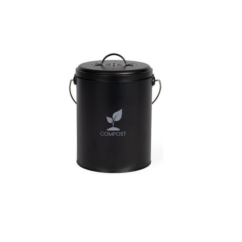 Livoo 6L Black Kitchen Compost Bucket - MES154N