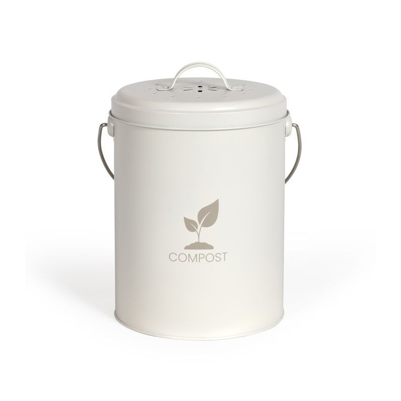 Livoo Cream Kitchen Compost Bucket 6L - MES154C