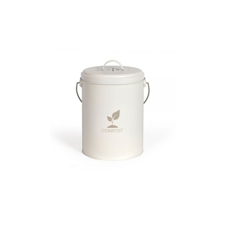 Livoo Cream Kitchen Compost Bucket 6L - MES154C