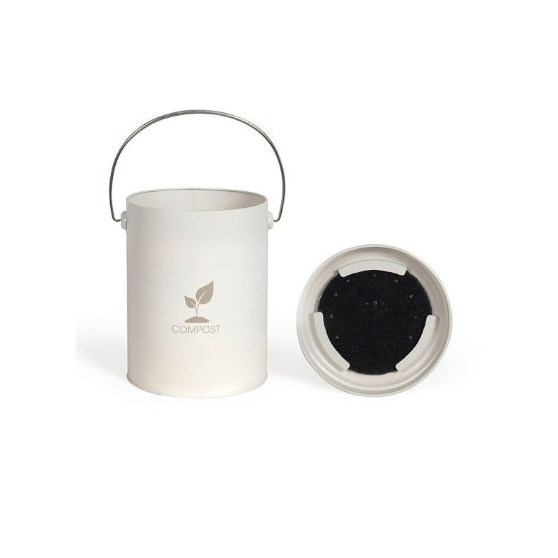Livoo Cream Kitchen Compost Bucket 6L - MES154C