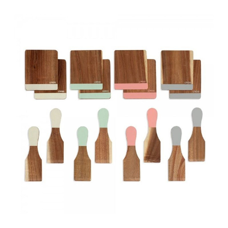 Livoo Set of 8 spatulas + 8 wooden boards - MEN427