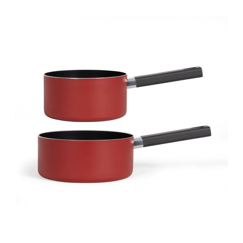 Set of 2 saucepans - LIVOO - MEP154R - Non-stick without PFOA or PFOS