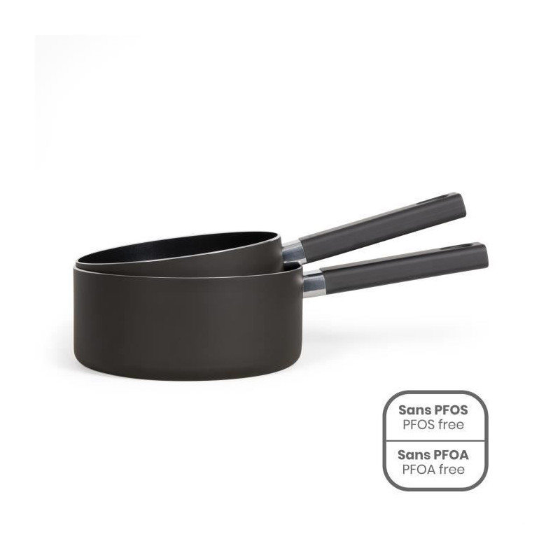 Set of 2 saucepans - LIVOO - MEP154N - Non-stick without PFOA or PFOS