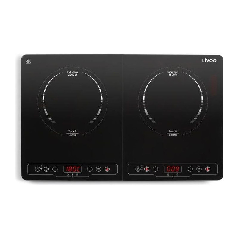 LIVOO DOC236 Double induction hob - 22cm - from 60 ° to 240 ° - Blac
