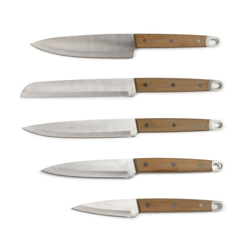 Set of 5 knives - LIVOO - MEC129 - Knives: chef, bread, kitchen, slici