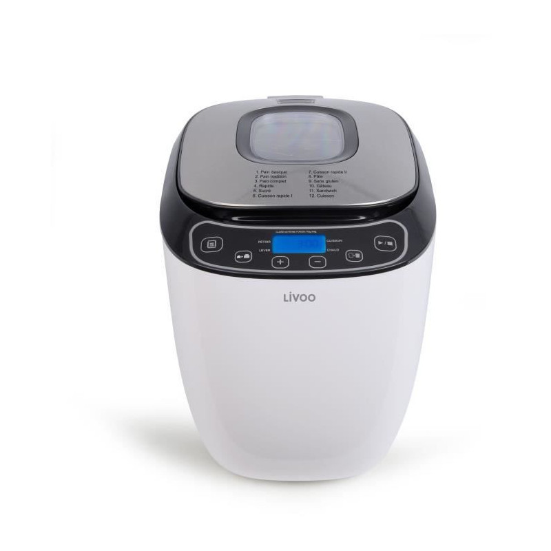 Bread machine - LIVOO - DOP218 - 550W - 12 programs - Removable alumin