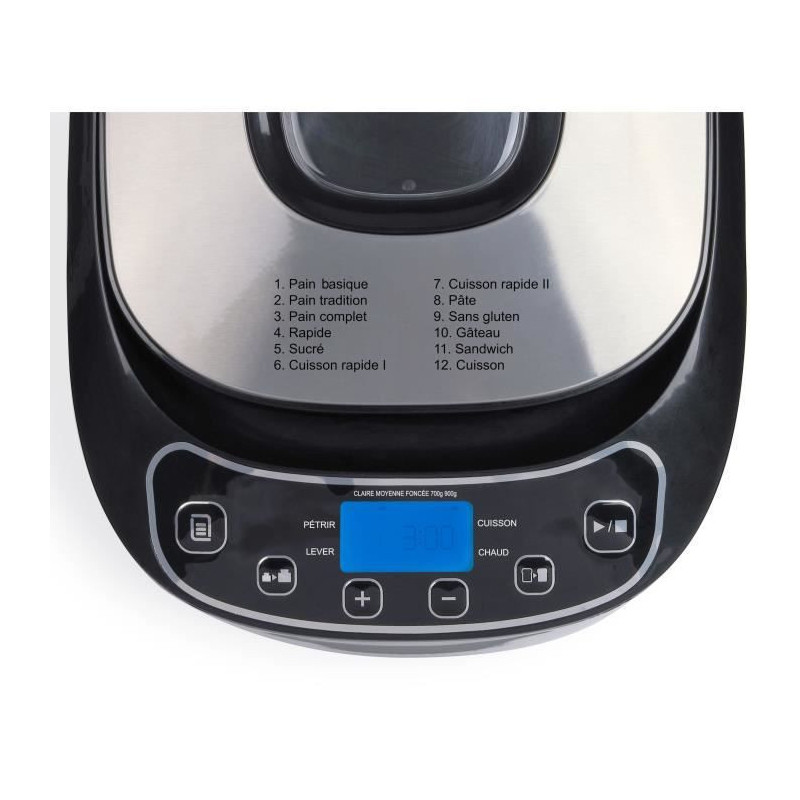 Bread machine - LIVOO - DOP218 - 550W - 12 programs - Removable alumin