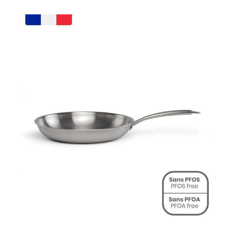 Brigade - 20 cm stainless steel frying pan - LIVOO - MEP157 - Triply s