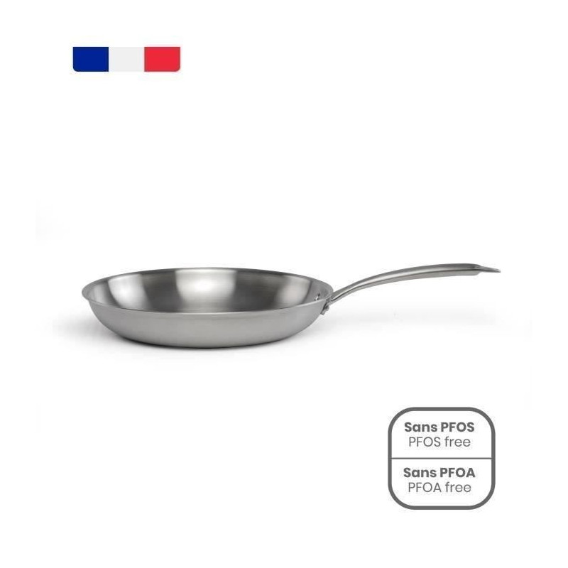Brigade - 24 cm stainless steel frying pan - LIVOO - MEP158 - Triply s