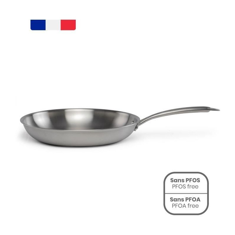 Brigade - 28 cm stainless steel frying pan - LIVOO - MEP159 - Triply s