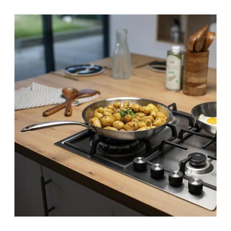 Brigade - 28 cm stainless steel frying pan - LIVOO - MEP159 - Triply s