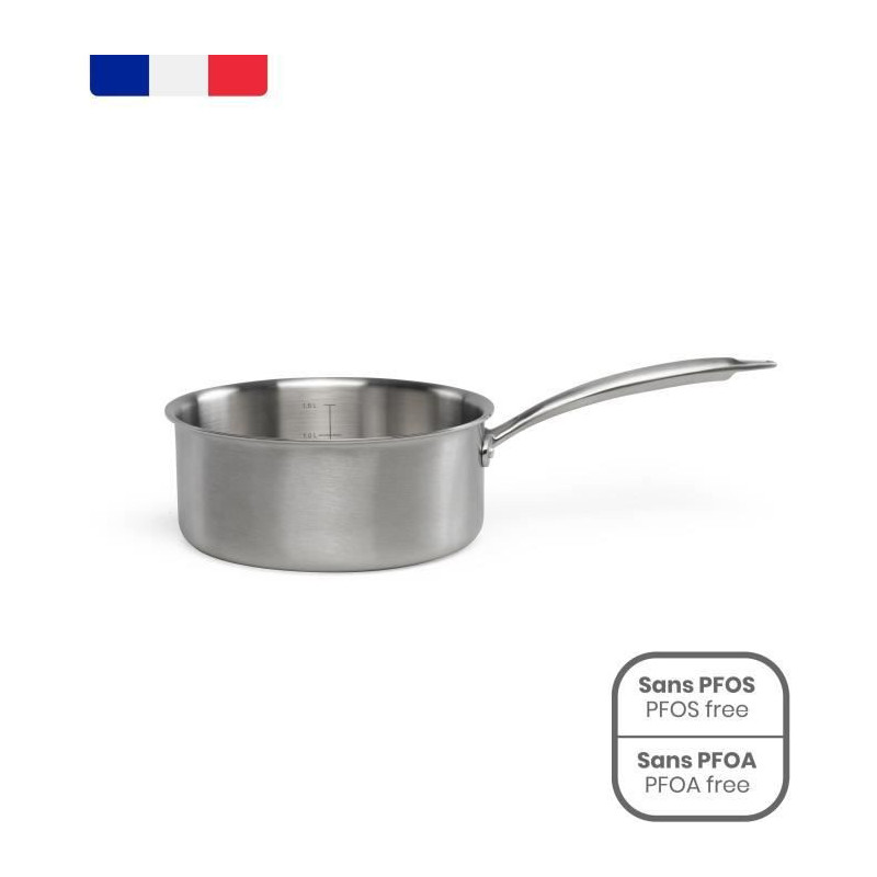 Brigade - 18 cm stainless steel saucepan - LIVOO - MEP160 - Triply sta