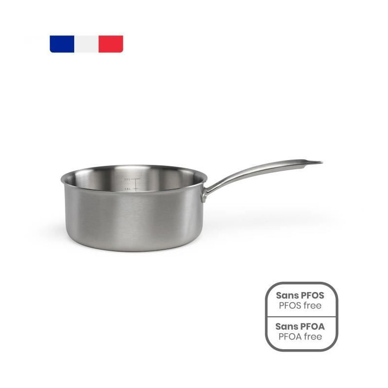 Brigade - 20 cm stainless steel saucepan - LIVOO - MEP161 - Triply sta