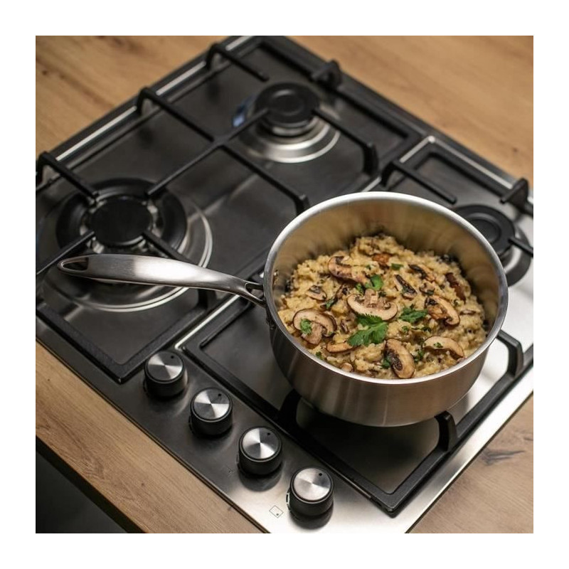 Brigade - 20 cm stainless steel saucepan - LIVOO - MEP161 - Triply sta