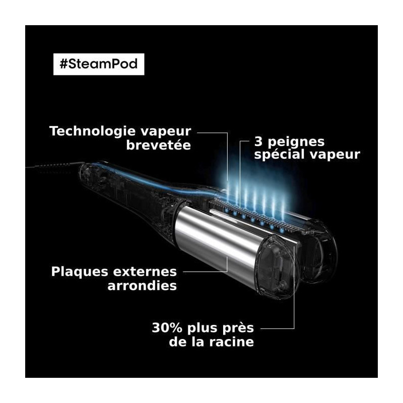 Steampod 4.0 - Steam straightener - High resistance ceramic plate - L'