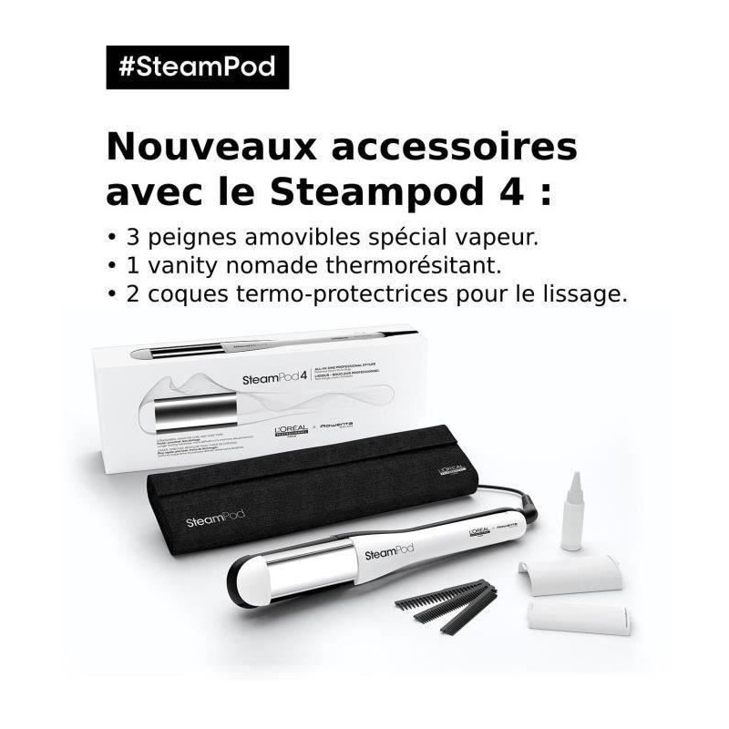 Steampod 4.0 - Steam straightener - High resistance ceramic plate - L'