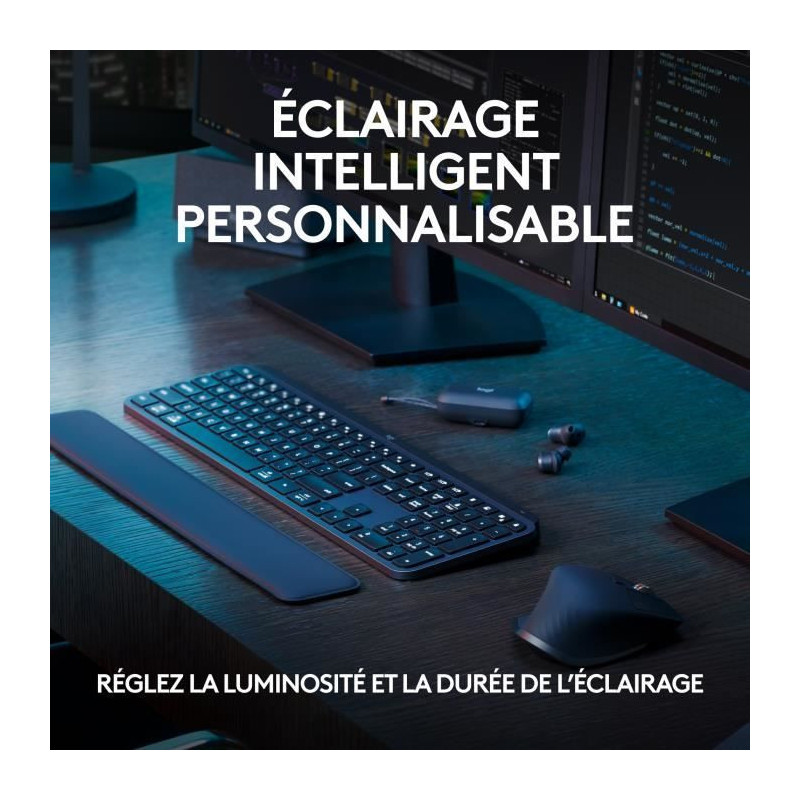 Logitech MX Keys S - keyboard - AZERTY - French - graphite Input devic