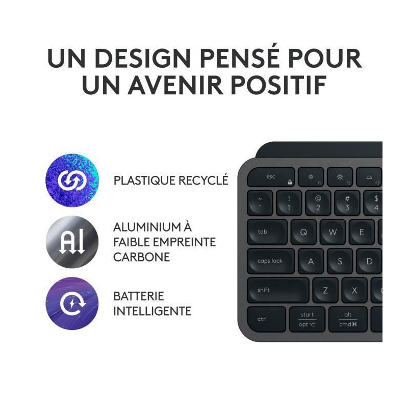 Logitech MX Keys S - keyboard - AZERTY - French - graphite Input devic