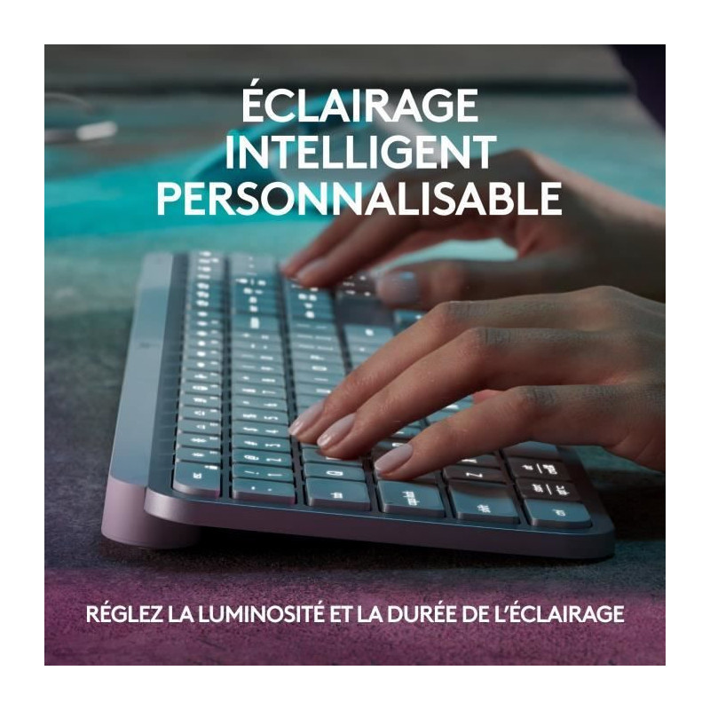 Keyboard - Wireless - Logitech - MX Keys S - Backlit - AZERTY - White