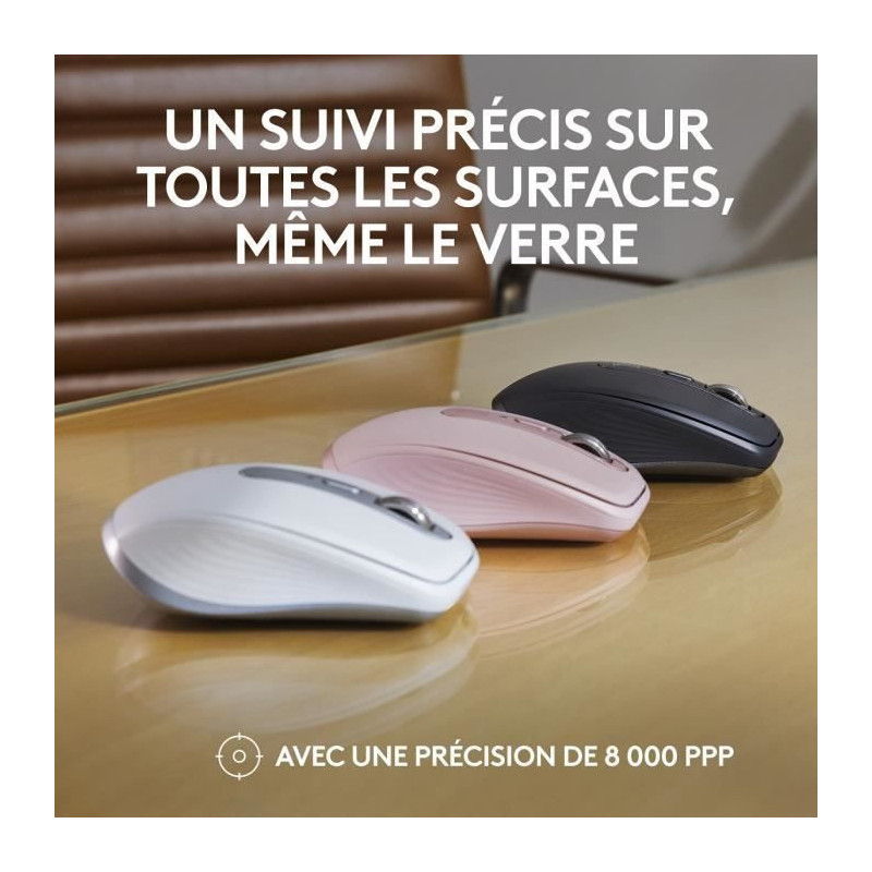 Wireless Mouse - LOGITECH - MX Anywhere 3S - Bluetooth - Silent Clicks