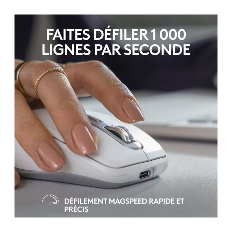 Wireless Mouse - LOGITECH - MX Anywhere 3S - Bluetooth - Silent Clicks