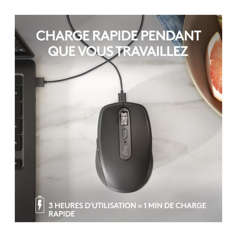 Wireless Mouse - LOGITECH - MX Anywhere 3S - Bluetooth - Silent Clicks