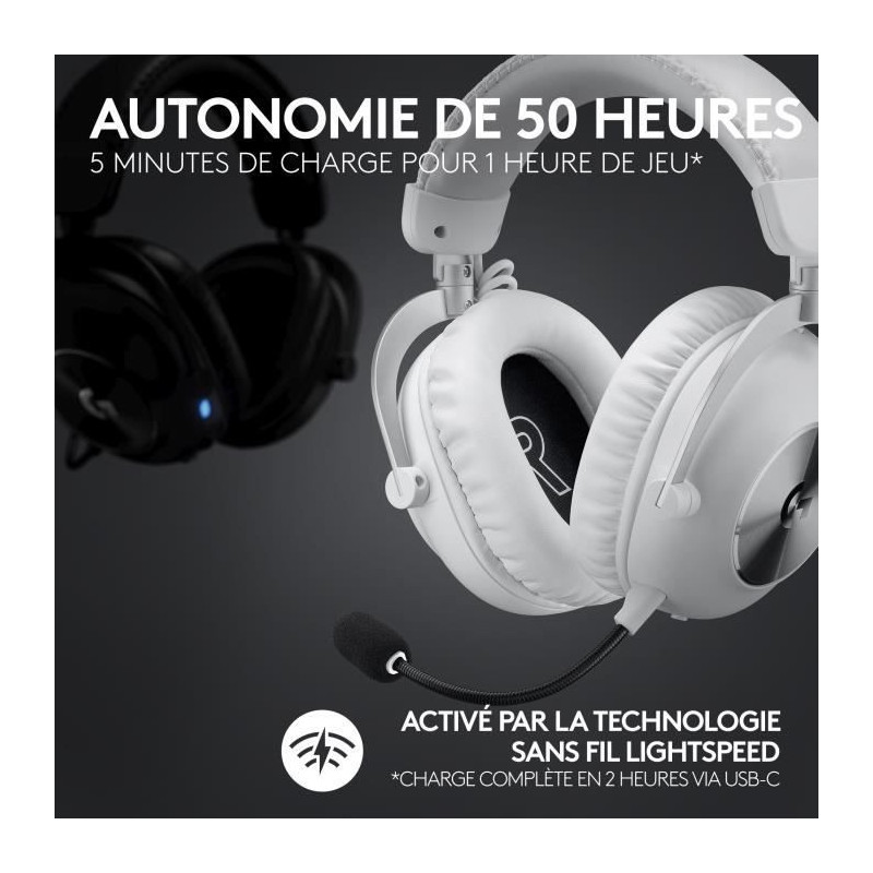 Logitech G PRO X 2 LIGHTSPEED PC Headset Bluetooth Headphones, Detacha