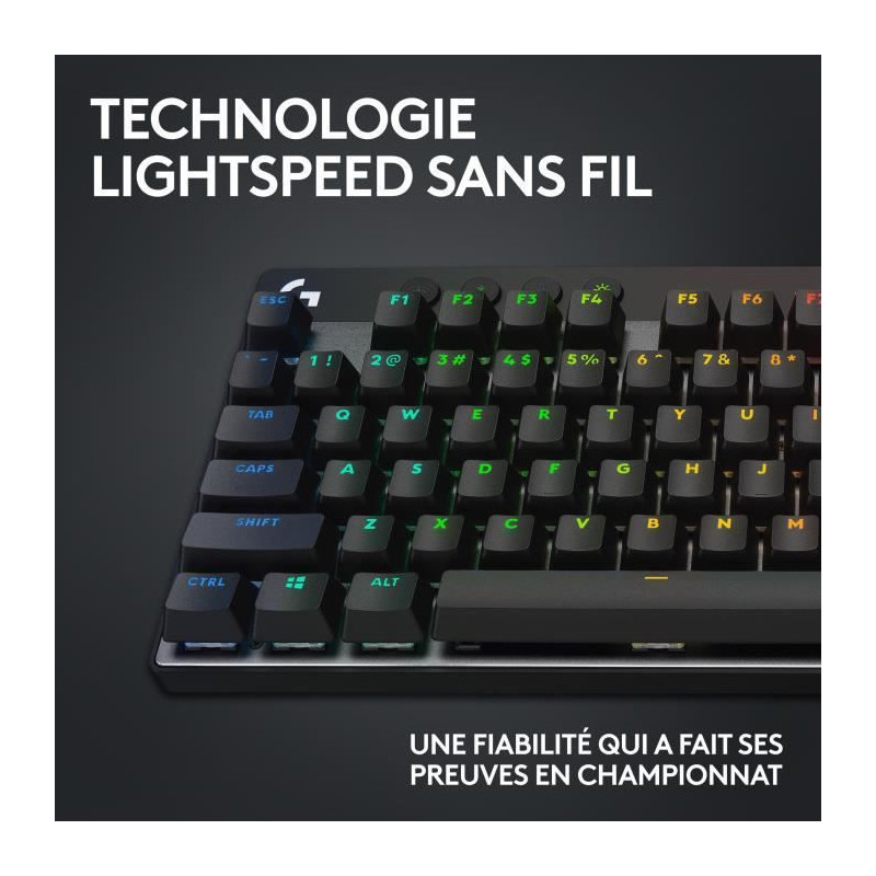 Logitech G PRO X TKL LIGHTSPEED Wireless Keyboard, LIGHTSYNC RGB - Bla