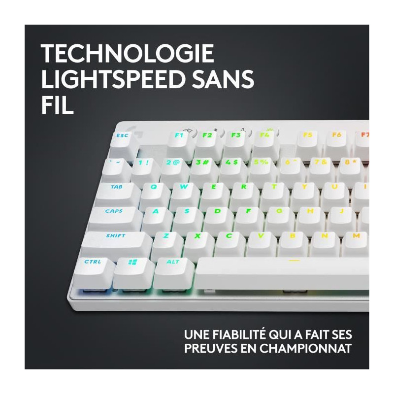 Logitech G PRO X TKL LIGHTSPEED Wireless Keyboard - White