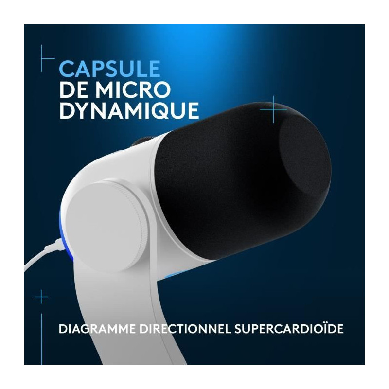 Logitech G Yeti GX Dynamic RGB Gaming Microphone with LIGHTSYNC for PC