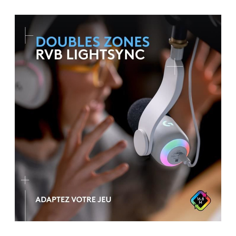 Logitech G Yeti GX Dynamic RGB Gaming Microphone with LIGHTSYNC for PC