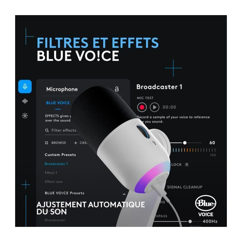 Logitech G Yeti GX Dynamic RGB Gaming Microphone with LIGHTSYNC for PC