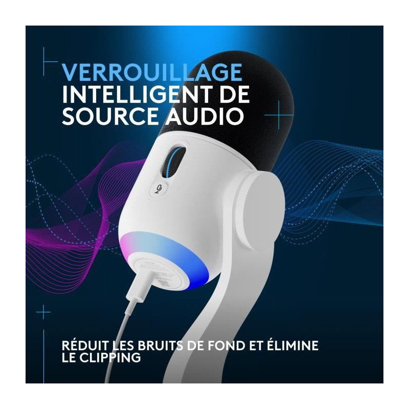 Logitech G Yeti GX Dynamic RGB Gaming Microphone with LIGHTSYNC for PC