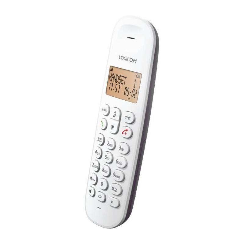 Cordless landline telephone - LOGICOM - DECT ILOA 150 SOLO - Aubergine