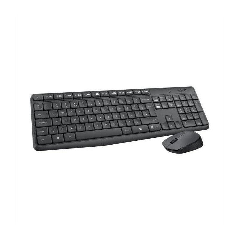LOGITECH MK235 Mouse Keyboard Kit - Wireless - AZERTY - USB Receiver
