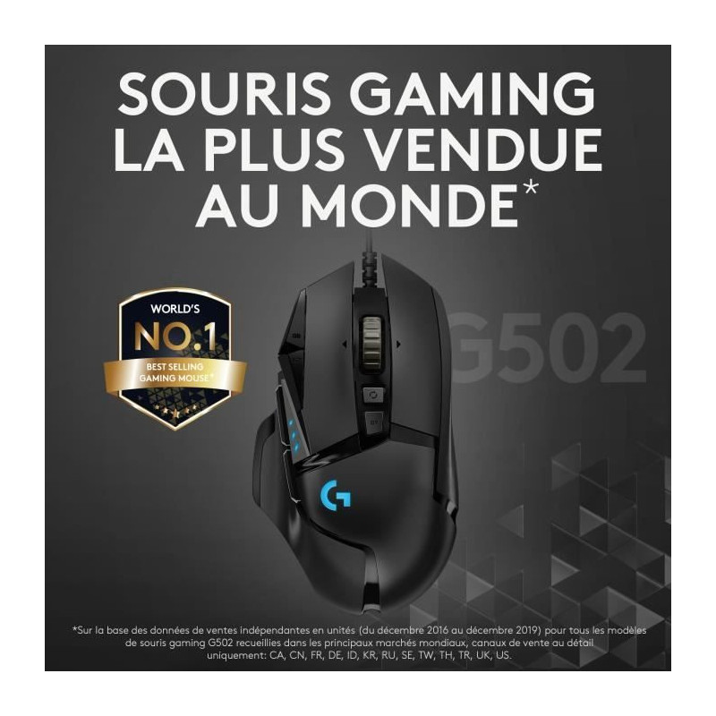 Logitech G502 HERO Souris Gaming