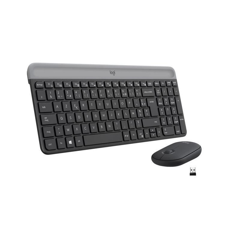 Logitech - MK470 Ultra-Slim Wireless Keyboard + Mouse and Silent Wirel