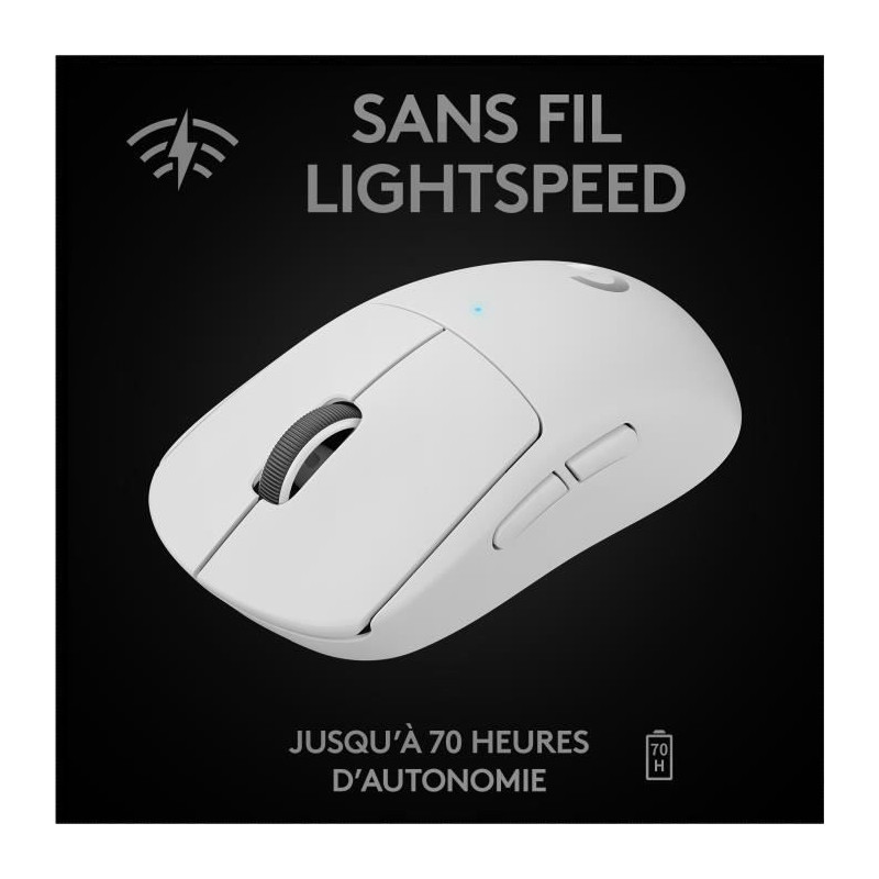 Gaming mouse - wireless - LOGITECH G - PRO X SUPERLIGHT - White