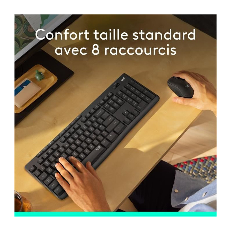 LOGITECH - Keyboard Combo - Wireless Mouse and Silent - MK295
