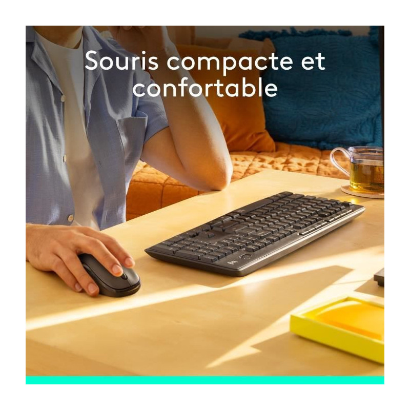 LOGITECH - Keyboard Combo - Wireless Mouse and Silent - MK295
