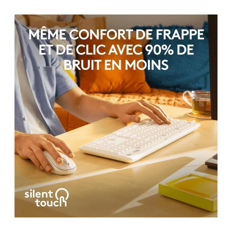 Pack Keyboard Mouse - Wireless - Logitech - MK295 - SilentTouch - Nume