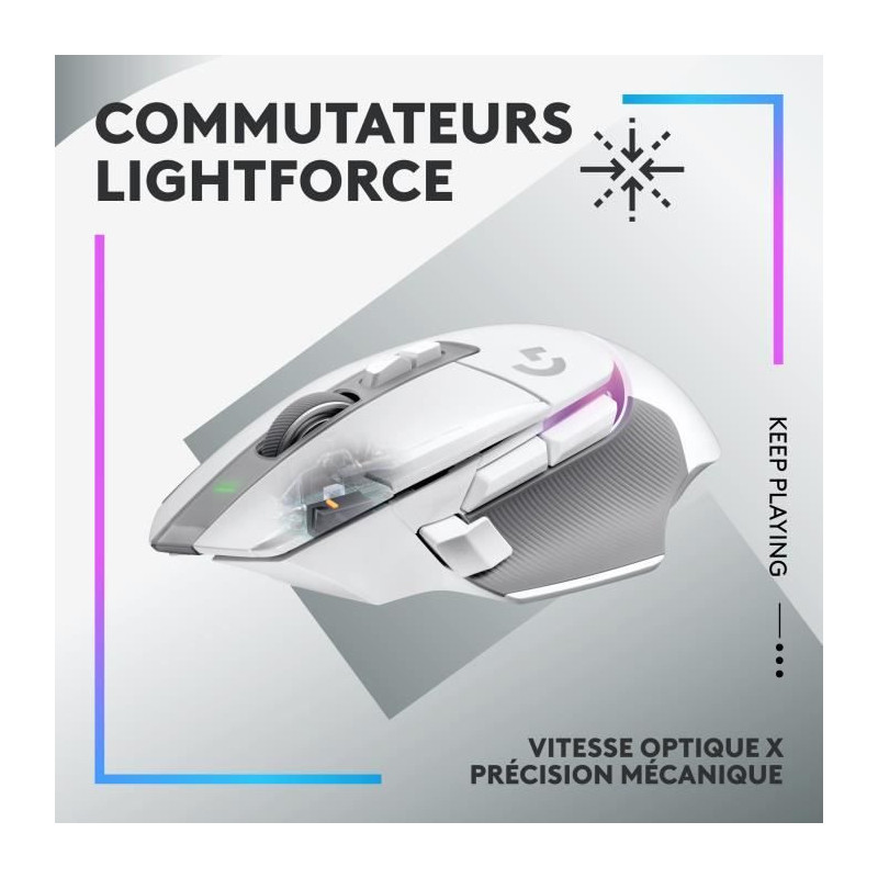 Logitech - G502 x Plus Lightspeed Mouse Gaming RVB Wireless - Lightfor