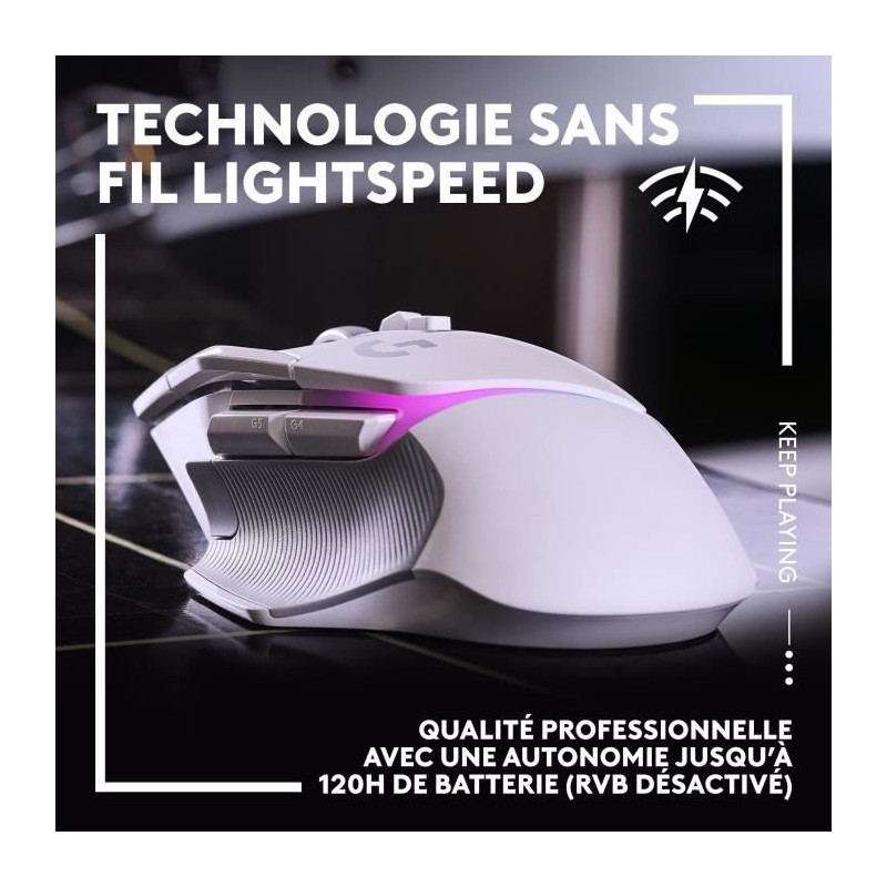 Logitech - G502 x Plus Lightspeed Mouse Gaming RVB Wireless - Lightfor