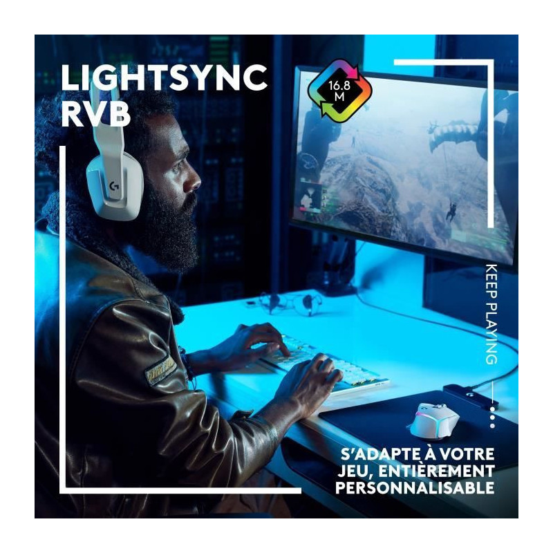 Logitech - G502 x Plus Lightspeed Mouse Gaming RVB Wireless - Lightfor