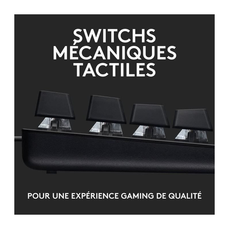 Logitech G - Mechanical gaming keyboard G413 is large - black aluminum