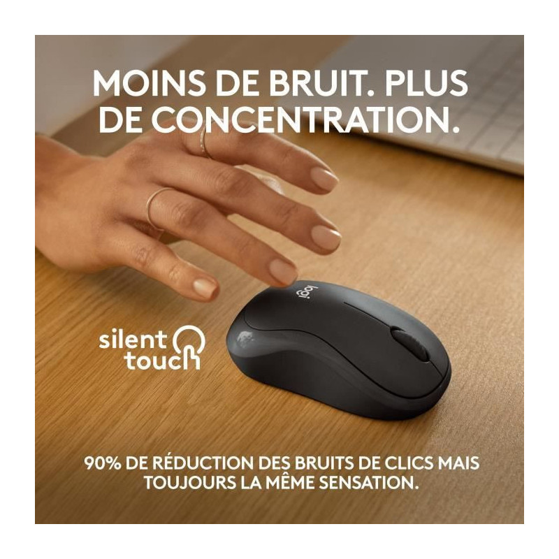 Logitech M240 mouse bluetooth, wireless, compact, portable, fluid moni