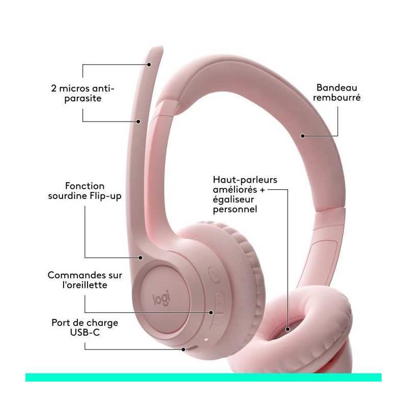 Logitech Zone 300 Bluetooth Wireless PC Headset with Noise-Cancelling