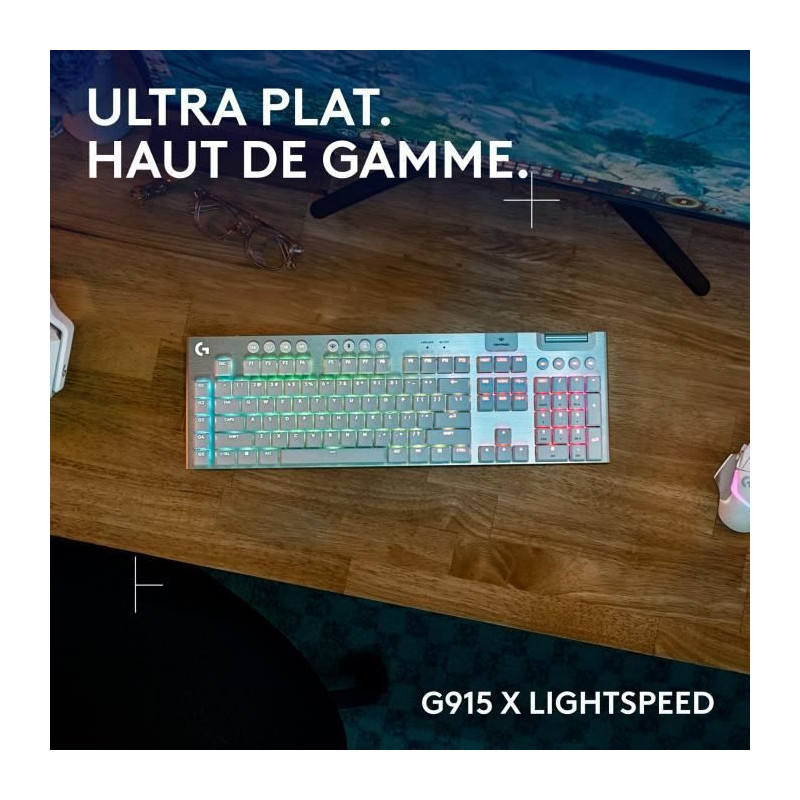 Gaming keyboard - wireless - Logitech G - G915 X - Tactile switch - AZ